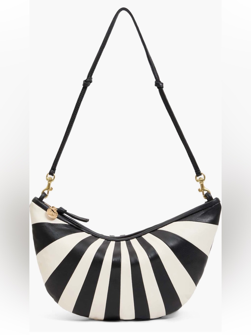 NWT Clare V. Lune Black & White Sunburst Bag